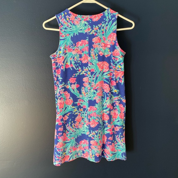 Lilly Pulitzer Girls Mini Harper Shift Dress in Blue and Pink Size XL 12/14 - Picture 2 of 6